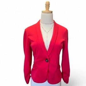 Y2K Wet Seal Red Blazer‎ Jacket Size Medium 2000s Office Siren Business